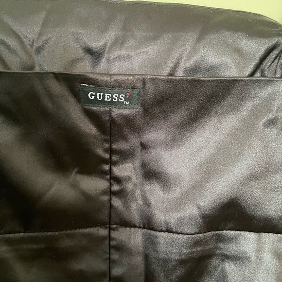 Guess Vintage Y2K Black Satin Cropped Halter Top - Picture 5 of 9